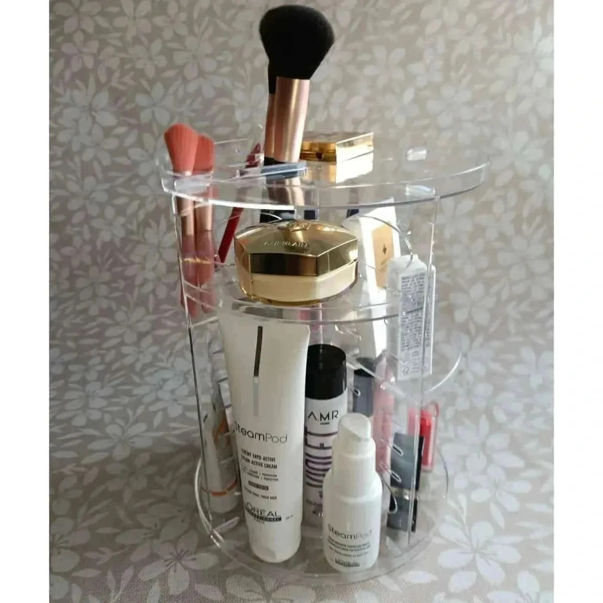 Organizador de Maquiagem Giratório 360° - Grande Capacidade - Transparente - Organização de Cosméticos e Perfumes – photo 2